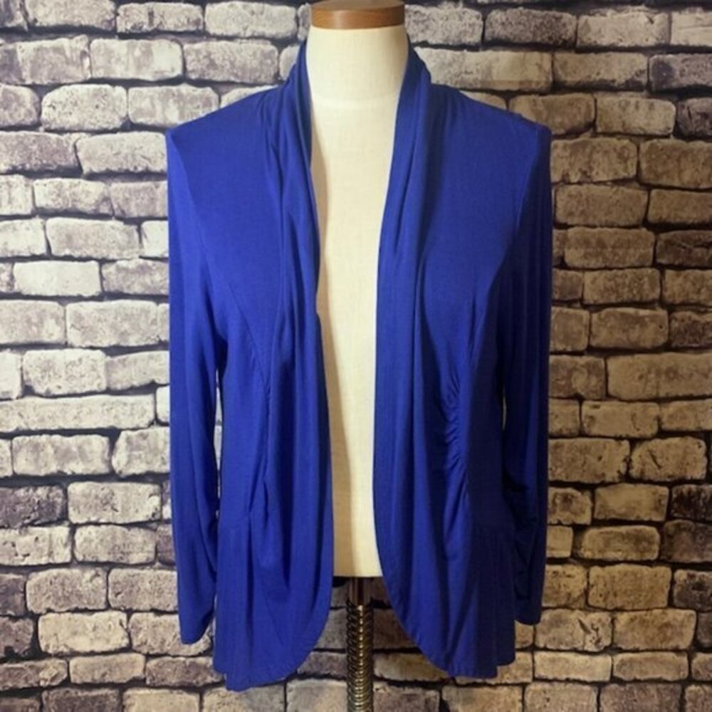 Soft Surroundings Blue No Close Cardigan